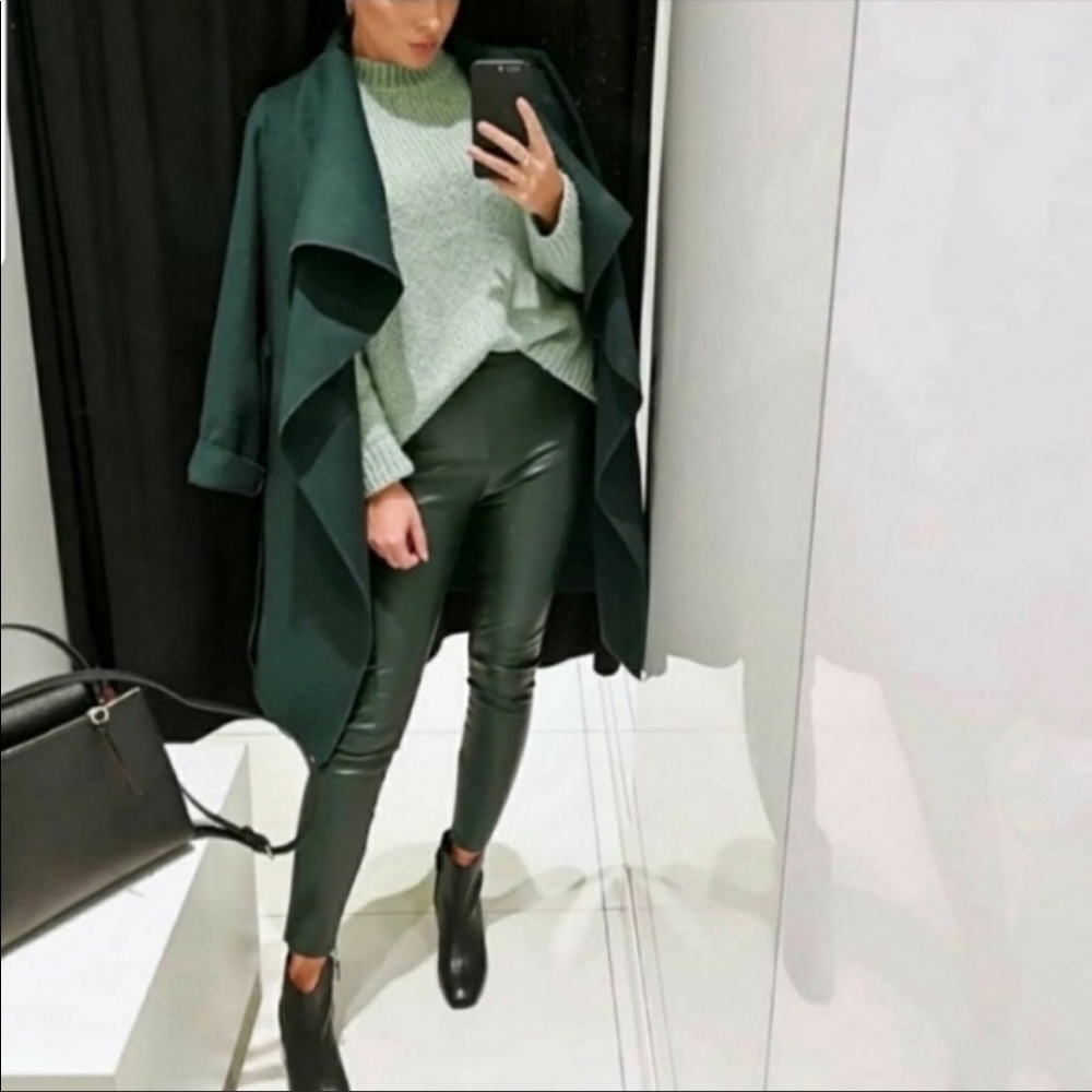 ZARA forest green leggings / pants